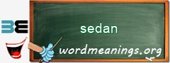 WordMeaning blackboard for sedan